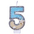 thumbnail image 1 of Birthday Candle Marine Beach Starfish Seashells Cake Topper for Kids Birthday` L4S4, 1 of 9