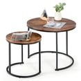 thumbnail image 1 of Costway Nesting Coffee Table Set of 2 for Balcony Living Room Modern Round Side Tables, 1 of 10