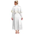 thumbnail image 2 of Manyakai Robe de Collation des Grades pour Femmes Juge Pasteur Robes Manches Longues Thème Halloween Fête Performance Blanc 4TG, 2 of 7