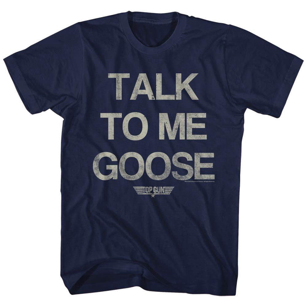 T-Shirt pour Adulte Top Gun Talk Goose Bleu Marine