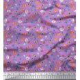 thumbnail image 1 of Soimoi Poly Georgette Fabric Tree,Crab & Fish Ocean Print Fabric by The Yard 42 Inch Wide, 1 of 3