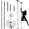 thumbnail image 1 of Yaheetech Portable Dance Pole Static Spinning Exercise Fitness Adjustable 45mm, Silver, 1 of 7