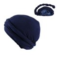 thumbnail image 2 of Turban Cap For Men Stretch Head Wraps Elastic Turban Scarf Tie For Hair Pre-Tied, 2 of 13