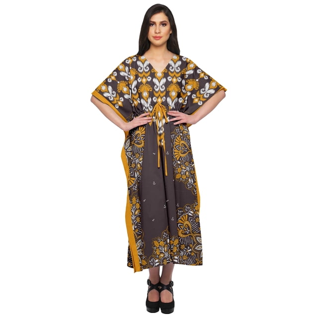 Moomaya Caftan pour Dames Tenue de Détente des Fêtes Robe Maxi Robes Africaines pour Femmes