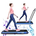 thumbnail image 1 of Gymax 2.25HP Under Desk Electric Pad Treadmill Running Machine w/ APP Navy, 1 of 10