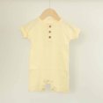 thumbnail image 2 of Timegard Baby Clothes Newborn Infant Ribbed Short Sleeve Rompers Onesie Summer Comfy Toddler Clothing, 2 of 5