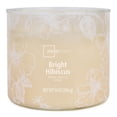 thumbnail image 2 of Mainstays 3-Wick Textured Wrapped Hibiscus Scented Candle, 14 oz, 2 of 6