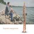 thumbnail image 2 of Wchiuoe Soprano Saxophone Accurate Sound Copper Soprano Saxophone For Music Lover Home Professional Performances, 2 of 8