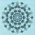thumbnail image 1 of Ahgly Company Machine Washable Indoor Square Transitional Deep-Sea Green Area Rugs, 5' Square, 1 of 7