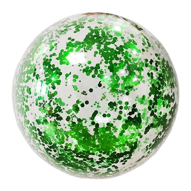 Dvruxg Inflatable Beach Ball 12 Inch Glitter Summer Swimming Pool Balls Floatable Confetti Blow up Toys Decorations for Beach Wedding Outdoor Party