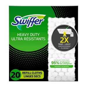Sweeper Heavy Duty Dry Multi-Surface Cloth Refills for Floor Sweeping and Cleaning, Unscented, 20 Count