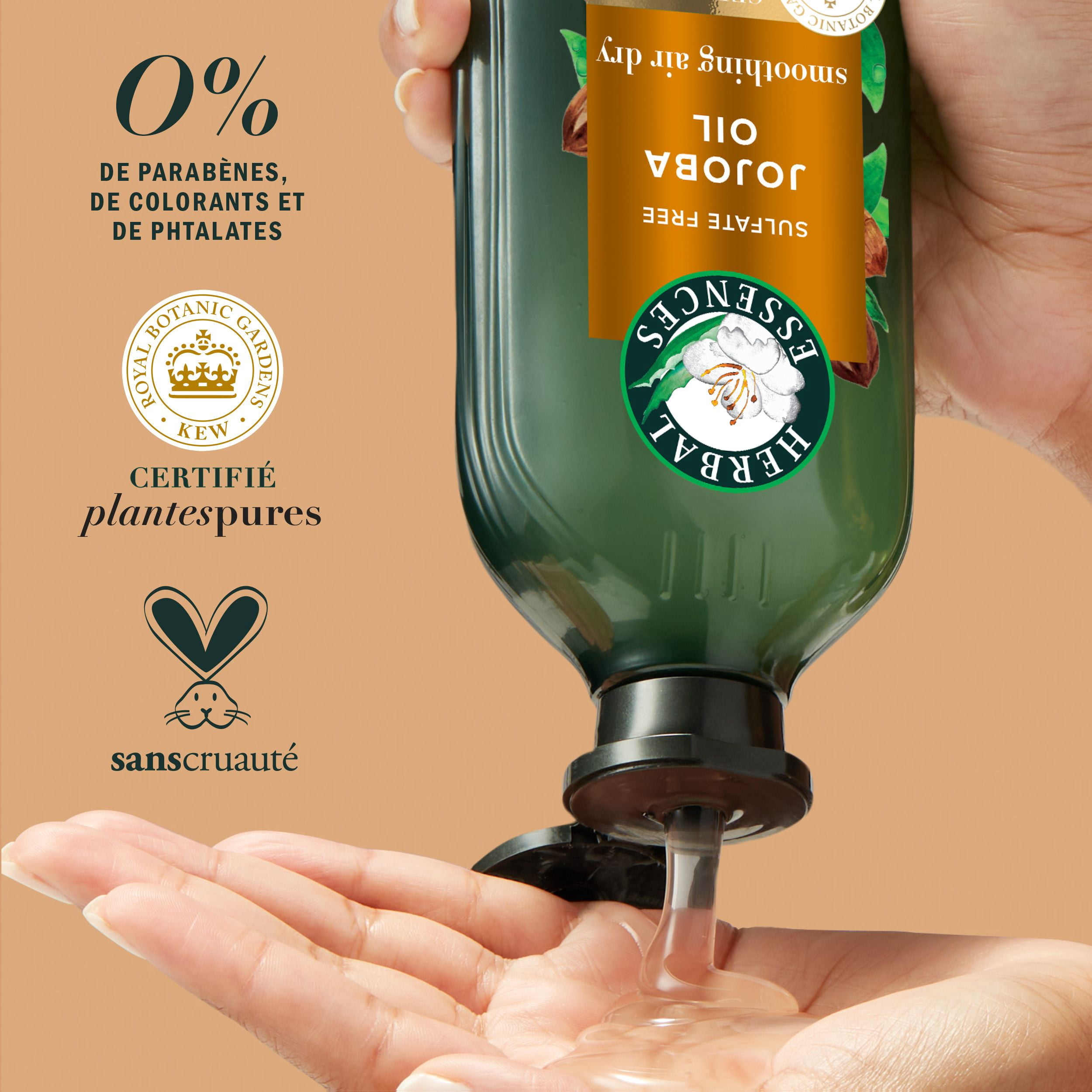 Shampooing sans sulfate Herbal Essences Éclat et douceur à l’huile de jojoba, 400 mL