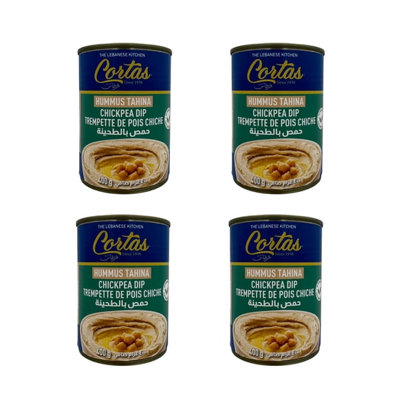 Cortas Pois Chiches Trempés - Hummos Tahina Tin EO 400g x 4