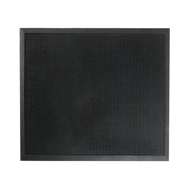 Tapis de Sol en Caoutchouc à Épingle Robuste (Noir) Tapis de Sol Rectangulaire en Caoutchouc Noir avec surface Texturée à Épingle pour Adhérence et Antidérapant, Mesurant 24 par 32 Pouces, Idéal pour les Entrées Intérieures pour Prévenir la Saleté et la Graisse, Résistant à l'Eau et Facile à Nettoyer par Points, Convient Aussi à un Usage commercial et Résidentiel.
