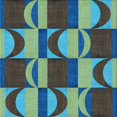thumbnail image 1 of Ahgly Company Tapis d'Intérieur Lavable en Machine Carré Transitionnel Bleu Charbon, 7 Pieds Carré, 1 of 7