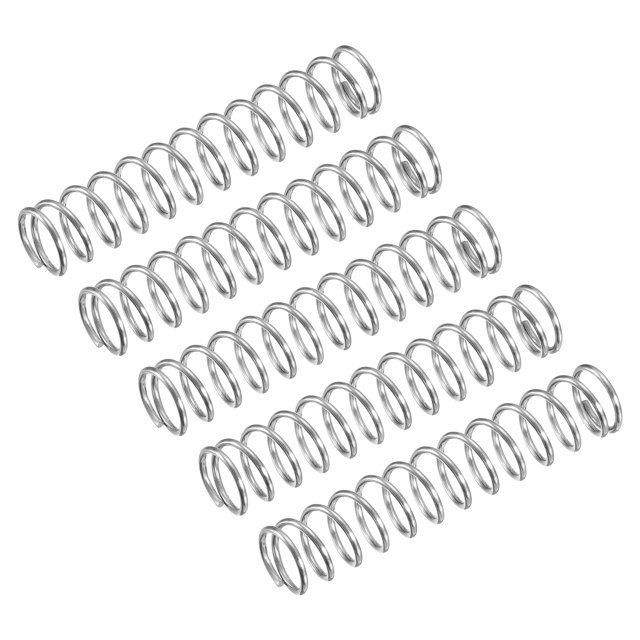 Unique Bargains Ressort de Compression, Lot de 5 en Acier Inoxydable 304, Diamètre 10 mm, Fil 1 mm, Longueur 50 mm