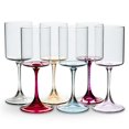 thumbnail image 1 of Abbott Collections AB-27-TINT-GOB Verres à Vin Minces de 9,5 Po, Couleurs Assorties - Ensemble de 6, 1 of 1