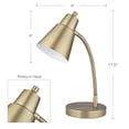 thumbnail image 3 of Lampe de bureau industrielle-moderne, laiton antique, Mainstays, 3 of 7