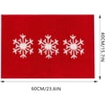 thumbnail image 3 of Yhmxh Bathroom Rugs Red White Snowflake Bathroom Rugs 24W X 16L Non-Slip Rubber Machine Washable Soft Absorbent Bath Mat Rug Festive Bathroom Floor Mat Living Room Rug Bath Mat, 3 of 7