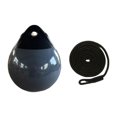 thumbnail image 1 of Almencla Boat Buoy Ball Multipurpose Round Anchor Buoy for Docking Marking Small Boat Black Rope, 1 of 8