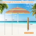 thumbnail image 3 of Gymax 6.5 FT Patio Portable Beach Adjustable Umbrella, 3 of 9