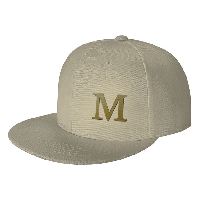 ZICANCN Alphabet M Pattern Baseball Caps, Trucker Hats for Men And Women, Adjustable Breathable Flat Caps, Natural