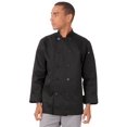 thumbnail image 2 of Chef Works Manteau de Chef Bastille Unisexe, Noir, Très Petit, 2 of 4