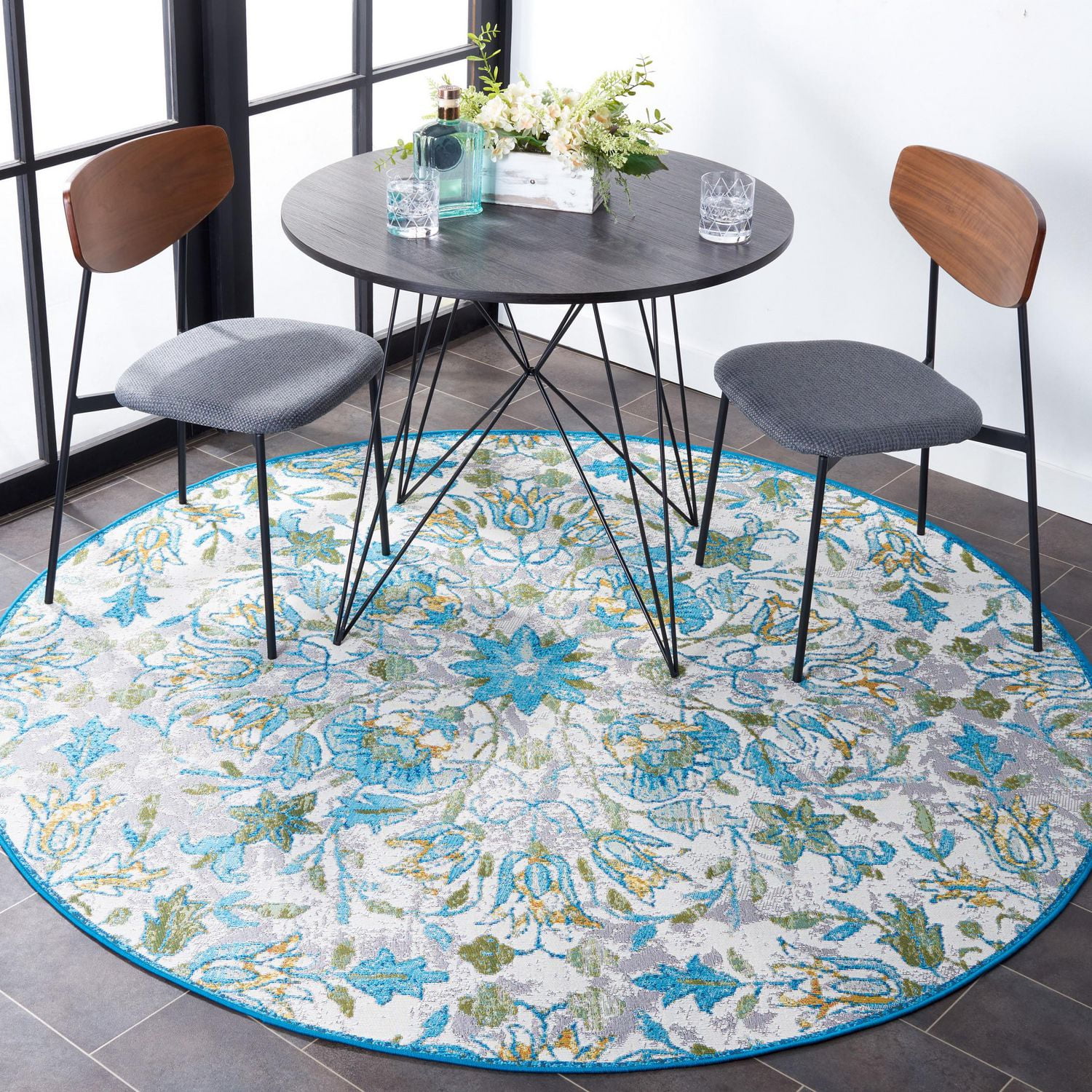 SAFAVIEH Barbados Corwin Tapis Floral Intérieur/Extérieur