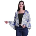 thumbnail image 1 of Moomaya Cardigan Boléro d'Été Court à Manches Évasées Intégrales Imprimé à devant Ouvert pour Femmes, 1 of 1