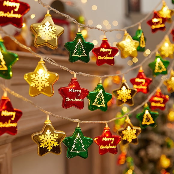 pstuiky Guirlande Lumineuse Boule de Neige de Noël 6 m Led 40 Lumières à Piles Fil de Cuivre Guirlandes Lumineuses pour Sapin de Noël Intérieur Extérieur Jardin Patio Fête Mariage Déco Maison