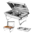 thumbnail image 4 of Serveur de Buffet, Serveur Chauffe-Buffet 2 Réchauds à Aliments Réchaud à Réchaud Ensemble de Buffet Sortie à Haute Intensité, 4 of 6