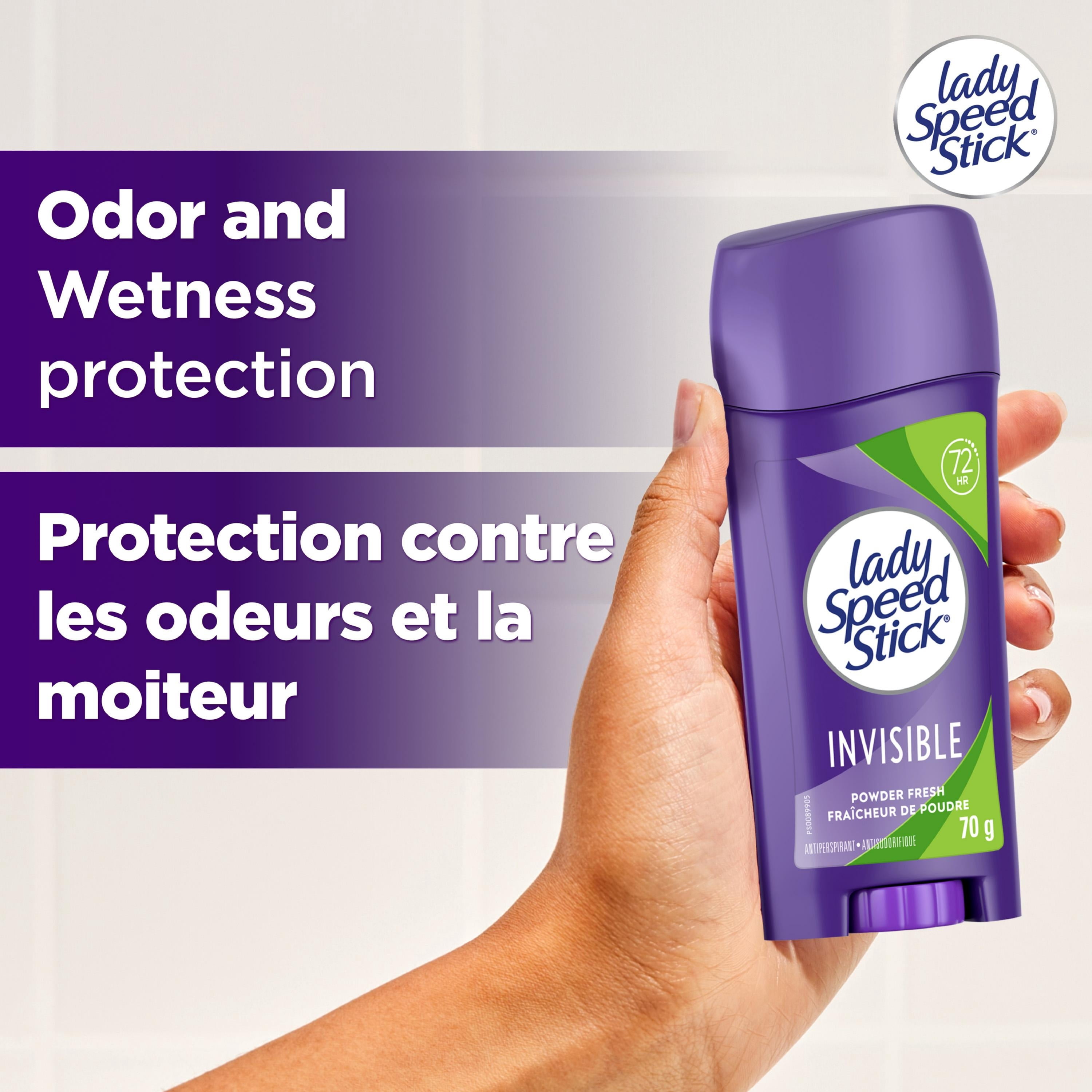 Déodorant antisudorifique Lady Speed Stick, parfum Fraîcheur de poudre, 70 g (lot de 2)