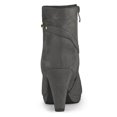 thumbnail image 2 of Unique Bargains Women's Zip Round Toe Heel Ankle Boots, 2 of 8