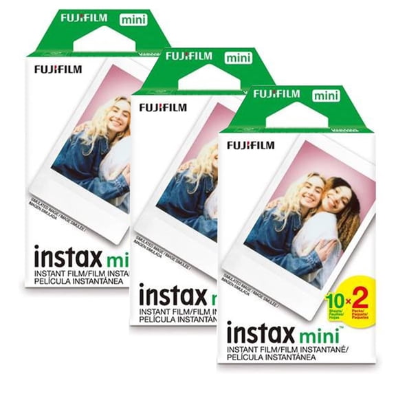 Fujifilm Instax Mini Film Instantané, Ensemble de 5 Pellicules Comprenant 50 Feuilles d'Images au Total