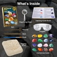 thumbnail image 2 of LivinVeluris Mega Gemstone Dig Kit – Excavate 15 Real Gemstones & Crystals – Educational STEM Toy for Kids 3+ with Dig Tools, Magnifier & Guide Bundle, 2 of 6
