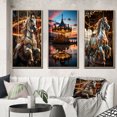 thumbnail image 1 of Designart "A Celebration of Carousel s Timeless Charm" Cityscapes Framed Wall Art Set Of 3 - Multi-Color Carousel Frame Canvas Set For Living Room Decor, 1 of 6