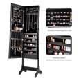 thumbnail image 4 of Gymax Organisateur de Bijoux à 4 Positions Inclinables, Coiffeuse avec Miroir Pleine Longueur, Noir, 4 of 6