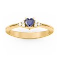 thumbnail image 2 of Birthstone Heart Ring with Shoulder Accents - Blue Sapphire (September), 2 of 4