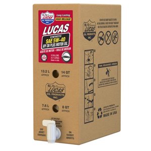 Lucas Oil (345) 18012 22.7L Box/6 Gallon BIB - Synthetic SAE 5W-40 API SN Plus Motor Oil