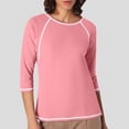 thumbnail image 2 of JIRNDf Chemises pour Femmes Hauts d'Été Tendance Manches Longues Col Rond Drôle Squelette Imprimé Coupe Ajustée T-Shirt Tunique T-Shirt pour Femmes Blouse Décontractée Rose TTG, 2 of 5