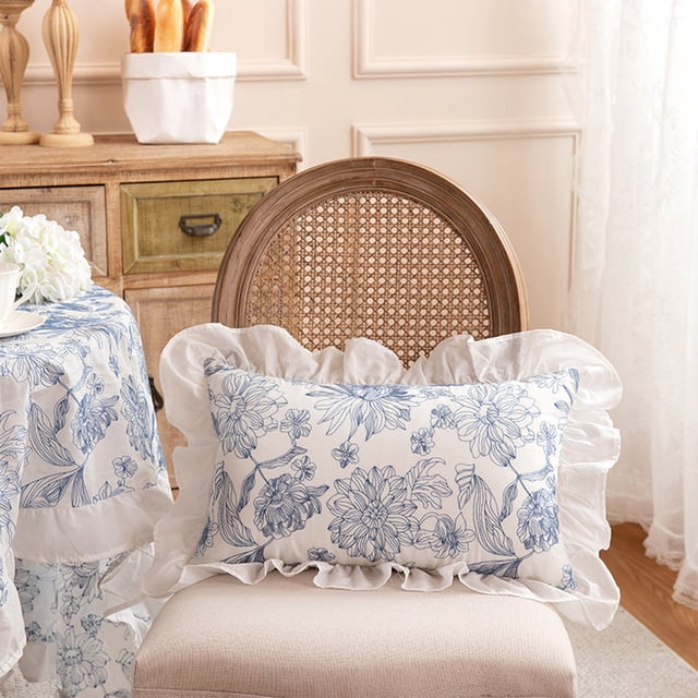XYAIYT Soft Ruffled Throw Pillow Cover for Living Room Sofa and Bedroom Elegant Hidden Zipper Design Easy to Insert and Machine Washable Decorative Cushion Cover(White,Tpye5)