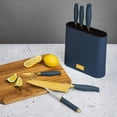 thumbnail image 3 of Thyme & Table 7-Piece Slim Block Knife Set with Gold Blades and Blue Block, 3 of 5