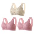 thumbnail image 1 of Bigersell 3 Pack of Sports Bras for Women Snap Front Closure Training Bra Style R-10 Polyester Breathable Padded Bras, 1 of 9