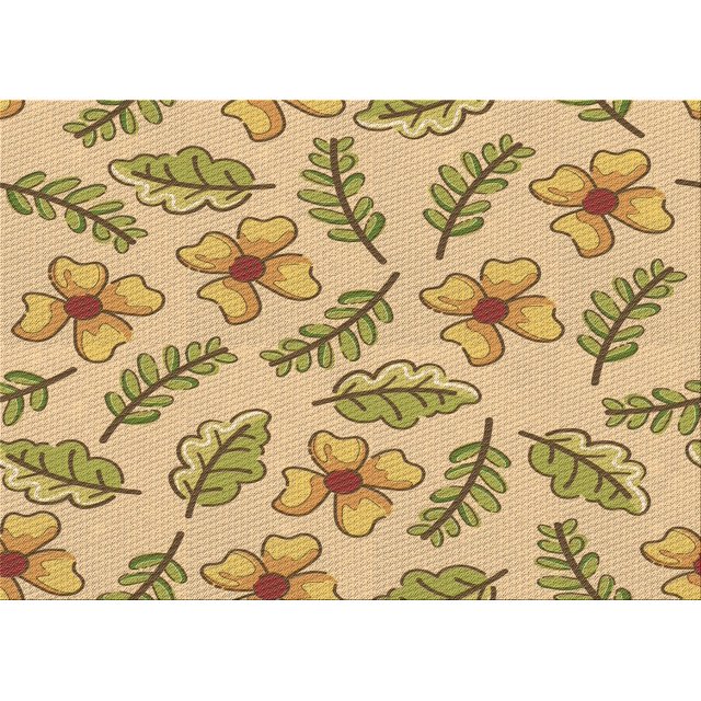 Ahgly Company Machine Washable Indoor Rectangle Transitional Dark Golden Rod Brown Area Rugs, 5' x 8'