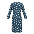 thumbnail image 4 of Babysbule Liquidation Robes d'Automne pour Femmes Mode Femmes Décontracté Élégant Col Rond Imprimé Été Manches Longues Poches Robe, 4 of 5