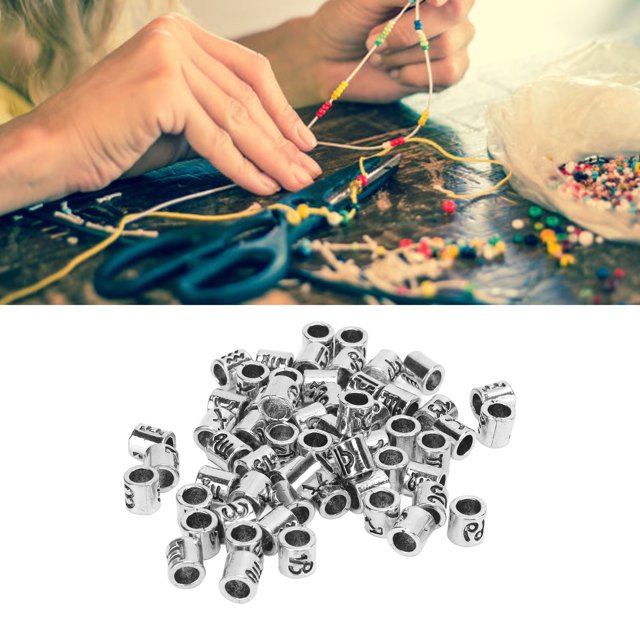 Small Silver Beads, 60 Pcs Multipurpose Spacer Beads Retro Style for Jewelry Making for Necklace for Bracelet