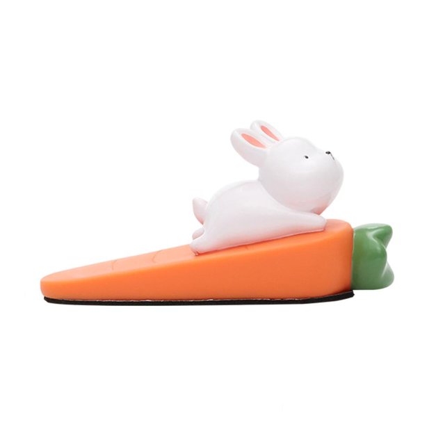 Thinsony Playful Animal Shaped Door Stopper Non for Slip Safety Cartoon for Office Door Seam Rabbit 1Set