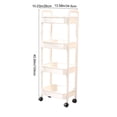 thumbnail image 3 of 4-Tier Kitchen Storage Cart with Armrests and Wheels, Green Mobile Storage Rack for Bathroom and Living Room, Multi-Purpose Organizer Cart with High Weight Capacity, 3 of 8