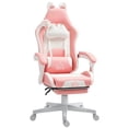 thumbnail image 1 of HOMCOM Cute Gaming Chair, Reclining Gamer Chair with Footrest, Pink, 1 of 10