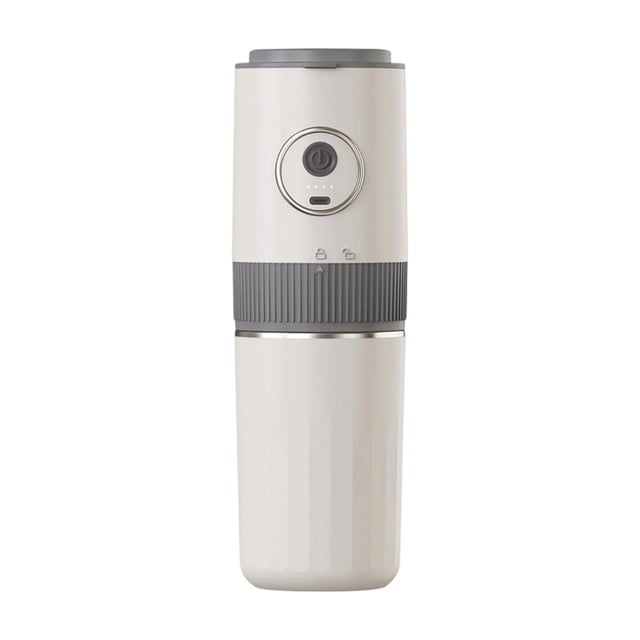 Luzkey Portable Pour over Coffee Maker Electric Coffee Grind Convenient Reusable Pourover Grind and Brew for Camping Travel Office Beige